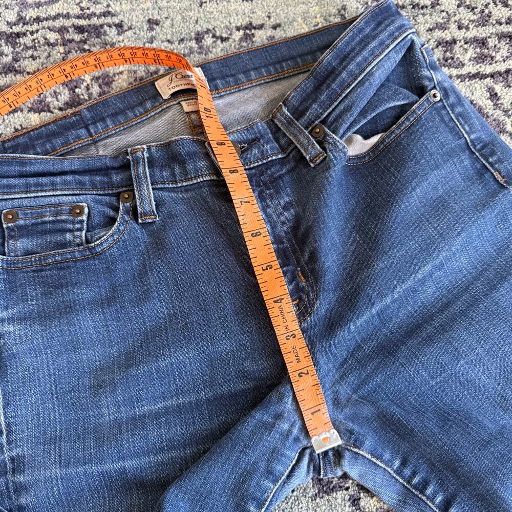 J. Crew Women’s 29T Dark Wash Toothpick High Waist Skinny Jeans Casual - Picture 11 of 12